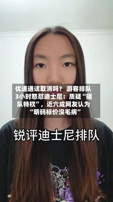 优速通该取消吗？ 游客排队3小时怒怼迪士尼：质疑“插队特权”，近六成网友认为“明码标价没毛病”-第2张图片